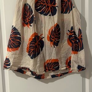 Lucky Brand 100% Cotton Leaf Print Women's Top